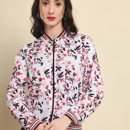 TANDUL Women Fleece Lightweight Bomber Jacket-42