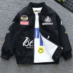INCLUD Boys Typography Printed Lightweight Bomber Jacket-picture-11