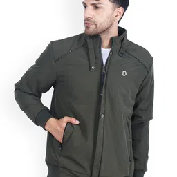 Dollar Socks Mock Collar Lightweight Bomber Jacket-image-72