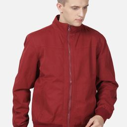 t-base Men Maroon Lightweight Bomber Jacket-image-28