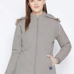 VERO AMORE Women Grey Insulator Outdoor Parka Jacket-image-4