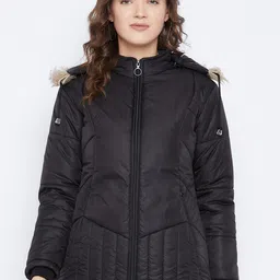 VERO AMORE Women Black Insulator Outdoor Parka Jacket-image-65