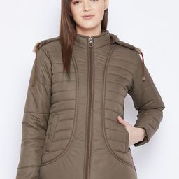 VERO AMORE Women Green Insulator Outdoor Parka Jacket-image-72