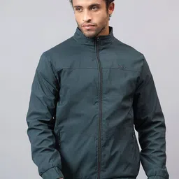 VECTOR X Men Mock Collar Solid Casual Bomber Windcheater Jacket-image-23