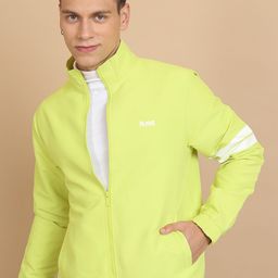 HIGHLANDER Green Mock Collar Sporty Jacket-picture-23