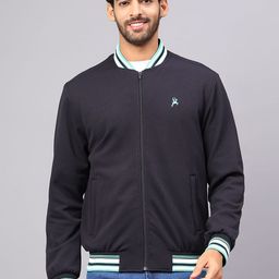 Trenz Stand Collar Mock Collar Long Sleeve Zip Detail Lightweight Bomber Jacket-picture-25