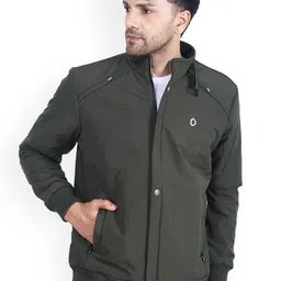 Dollar Socks Mock Collar Lightweight Bomber Jacket-image-79
