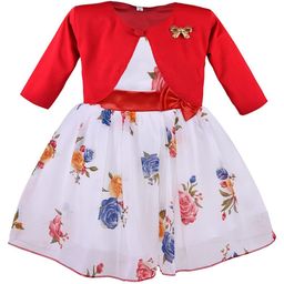 Wish Karo White Floral Georgette Dress-picture-47