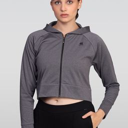 LAASA  SPORTS Lightweight Hooded Crop Open Front Jacket-picture-44