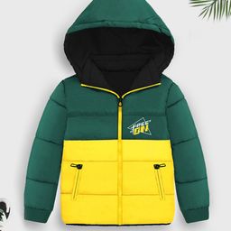 YK X Trampoline Unisex Kids Colourblocked Puffer Jacket-image-62