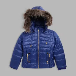 ELLE Girls Blue Puffer Jacket-image-91