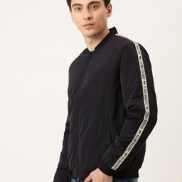 Flying Machine Men Black Solid Puffer Jacket-image-88
