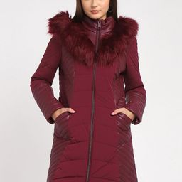 GUESS Women Solid Longline Hooded Puffer Jacket-15