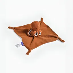 miarcus Mi Arcus Octopi Security Blanket 25x25 cm with Cuddle Soft Toy Brown image 3