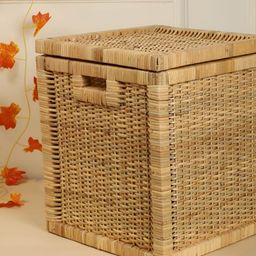 akway Beige Self Design Rattan Multi-Utility Organisers image 2