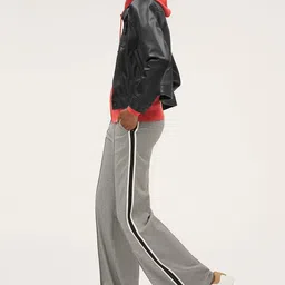 Marks & Spencer Women Lightweight Crop Leather Jacket image 3