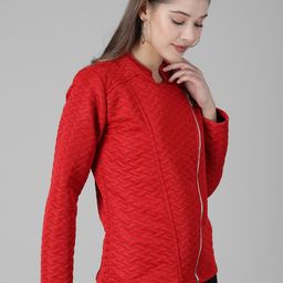 BAESD Geometric Self Design Mock Collar Tailored Jacket image 3