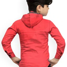 BAESD Boys Typography Printed Hooded Lightweight Open Front Jacket image 4