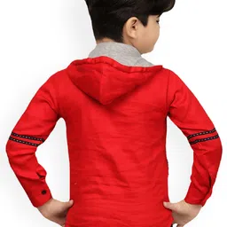 BAESD Boys Printed Lightweight Open Front Jacket With Attached T-shirt image 3