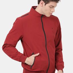 t-base Mock Collar Long Sleeves Lightweight Open Front Jacket image 3
