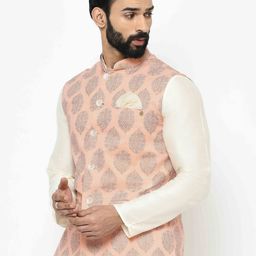 KISAH Printed Nehru Jacket image 4