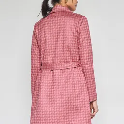 AND Lapel Collar Checked Longline Tailored Jacket image 5