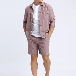 ONEMILE Men Washed Checked without Crop Denim Jacket image 5
