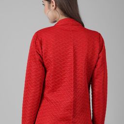 BAESD Geometric Self Design Mock Collar Tailored Jacket image 5