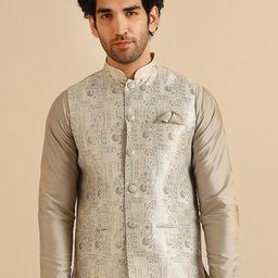 KISAH Woven Design Nehru Jacket-14