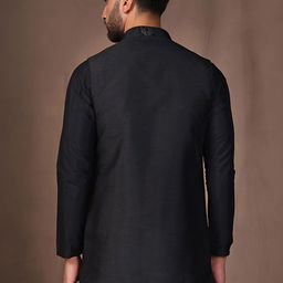 KISAH Embroidered Open Front Nehru Jacket image 5