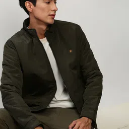 SHOWOFF Mock Collar Zip Detail Bomber Jacket Windcheater-61