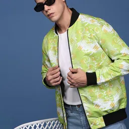 SHOWOFF Men Floral Windcheater Bomber Jacket-image-65