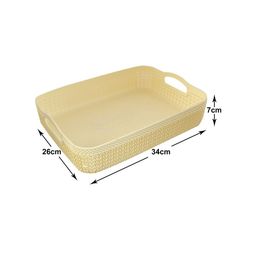 Kuber Industries Grey & Yellow Set Of 2 Textured Basket image 2