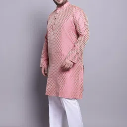 SOJANYA PLUS Ethnic Motifs Woven Design Kurta With Pyjamas & Nehru Jacket image 5