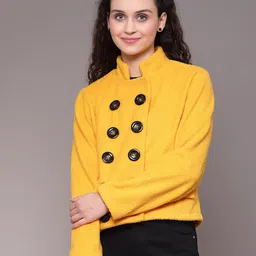 KASSUALLY Women Yellow Tailored Jacket-image-78