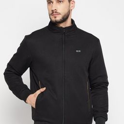 Camey Men Black Lightweight Bomber Jacket-picture-4