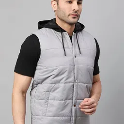 Dennis Lingo Men Colourblocked Lightweight Gilet Puffer Jacket-image-34