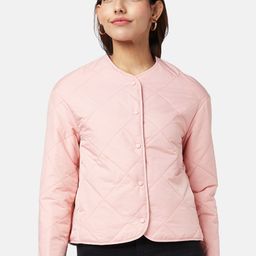Honey by Pantaloons Women Peach-Coloured Quilted Jacket-picture-43