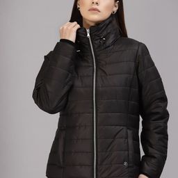 Gipsy Women Black Dry Fit Puffer Jacket-image-2