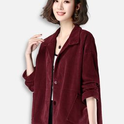 JC Collection Women Red Tailored Jacket-image-3