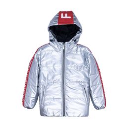 Status Quo Boys Silver-Toned Hooded Quilted Jacket-image-18