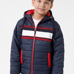 KATE & OSCAR Boys Striped Windcheater Puffer Jacket-image-33