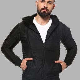Campus Sutra Men Black Lightweight Windcheater Bomber Jacket-38