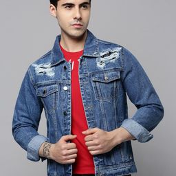 SHOWOFF Men Washed Denim Jacket-18