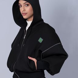 Muvazo Hooded Bomber Jacket-image-5