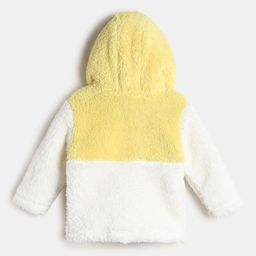 MINI KLUB Boys Yellow White Colourblocked Lightweight Open Front Jacket-image-11