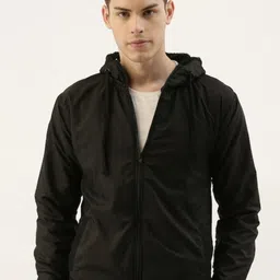 Campus Sutra Men Black Windcheater Sporty Jacket-48