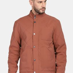 Blackberrys Men Brown Solid Quilted Jacket-37