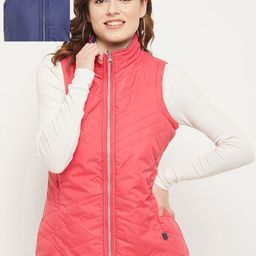 Duke Women Reversible Stand Collar Padded Jacket-picture-48
