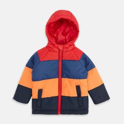Pantaloons Baby Boys Navy Blue Red Colourblocked Padded Jacket-picture-0